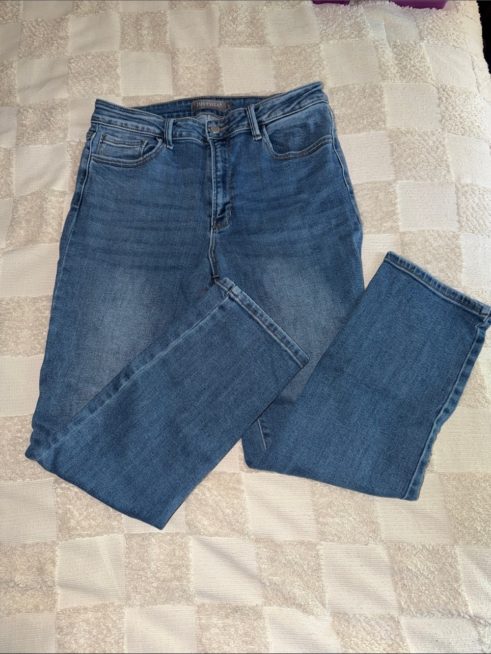 Just USA Classic Sorella Straight-Leg Jeans in Blue Denim